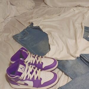 Purple Jordan outfit